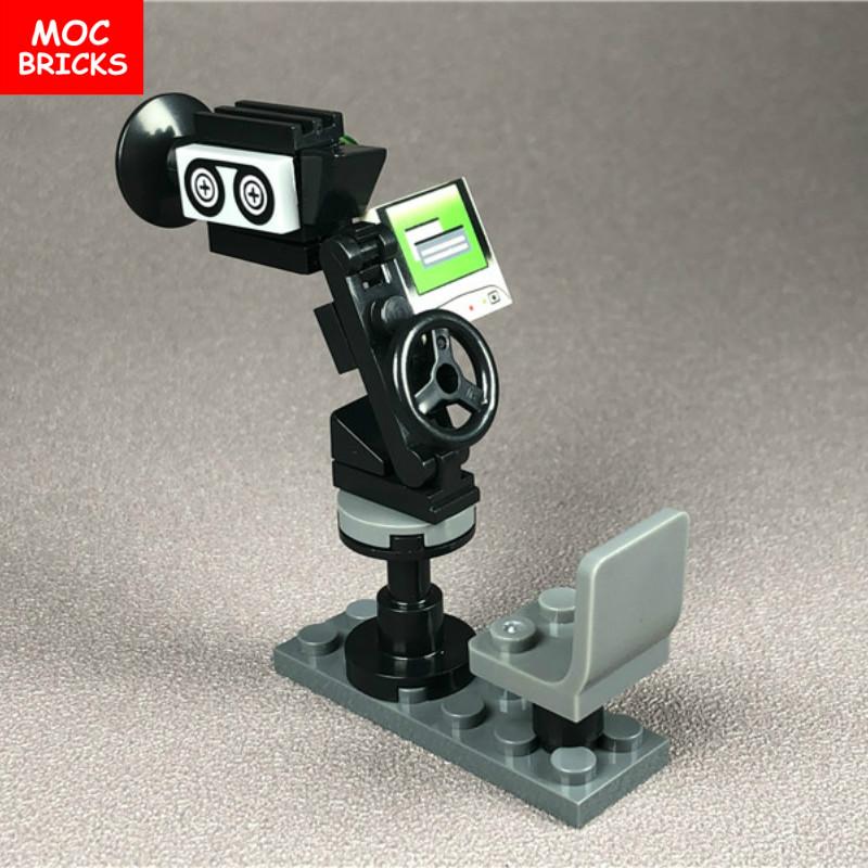 Set  MOC Bricks Coffee Cupboard Microscope Toilet Air Conditioner Desk Educational Building Blocks Toys Kids Gifts