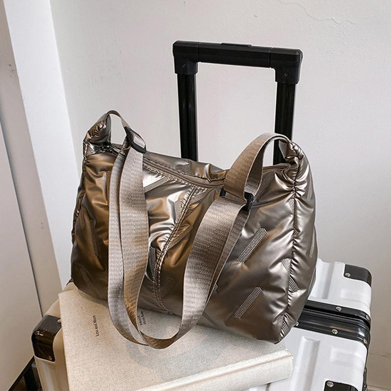 

Casual Large Stripe Women s Shoulder Bag 2026 New Fashi Commuter Tote Bag High Capaci Canvas Handbag for Youth bolso mujer золотий