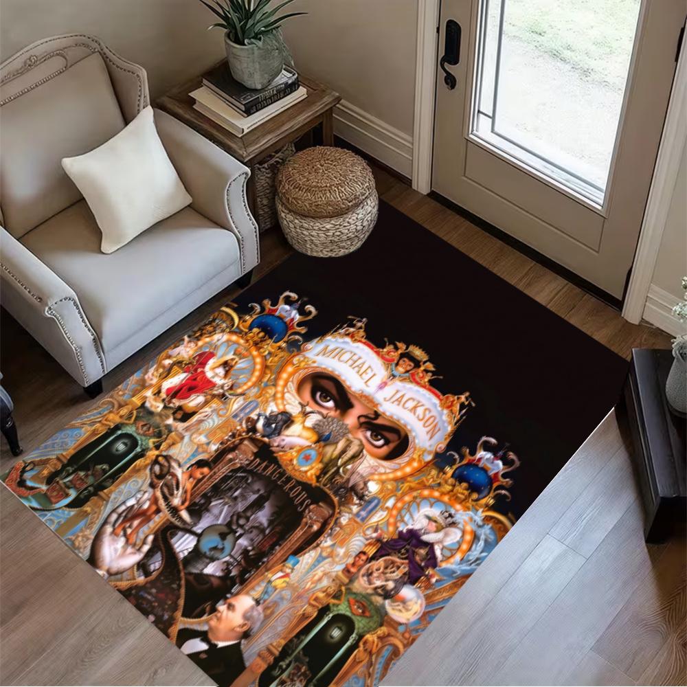 Michael Jackson Pop Legend Carpet Suitable For Dining Room Balcony Outdoor Decorate Room Antislip Rug Decorate Offices Spiritual Gift