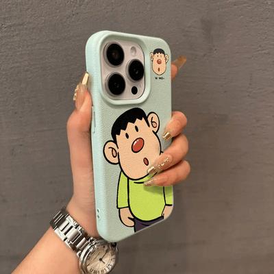 The Cartoon Red-nosed Chubby Tiger Is Suitable for Apple 15promax Phone Cases and IPhone16pro with Lychee Texture