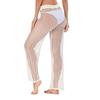 Beach Pants Sexy Hollow Out Polyester Crochet Net Women Cover Up Pants for Vacation