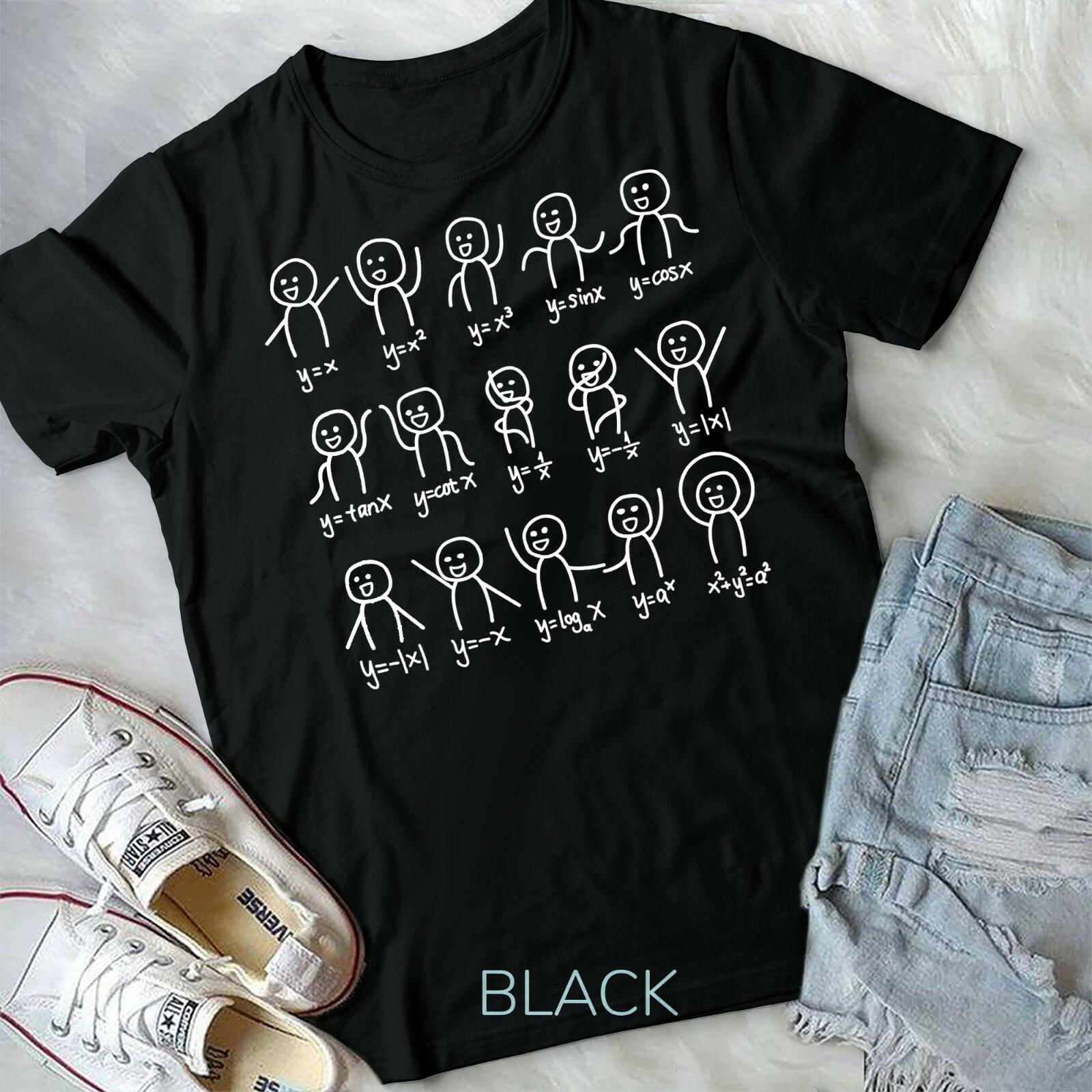 Algebra Dance Funny Graph Figures Math Equation Unisex Youth T-shirt S