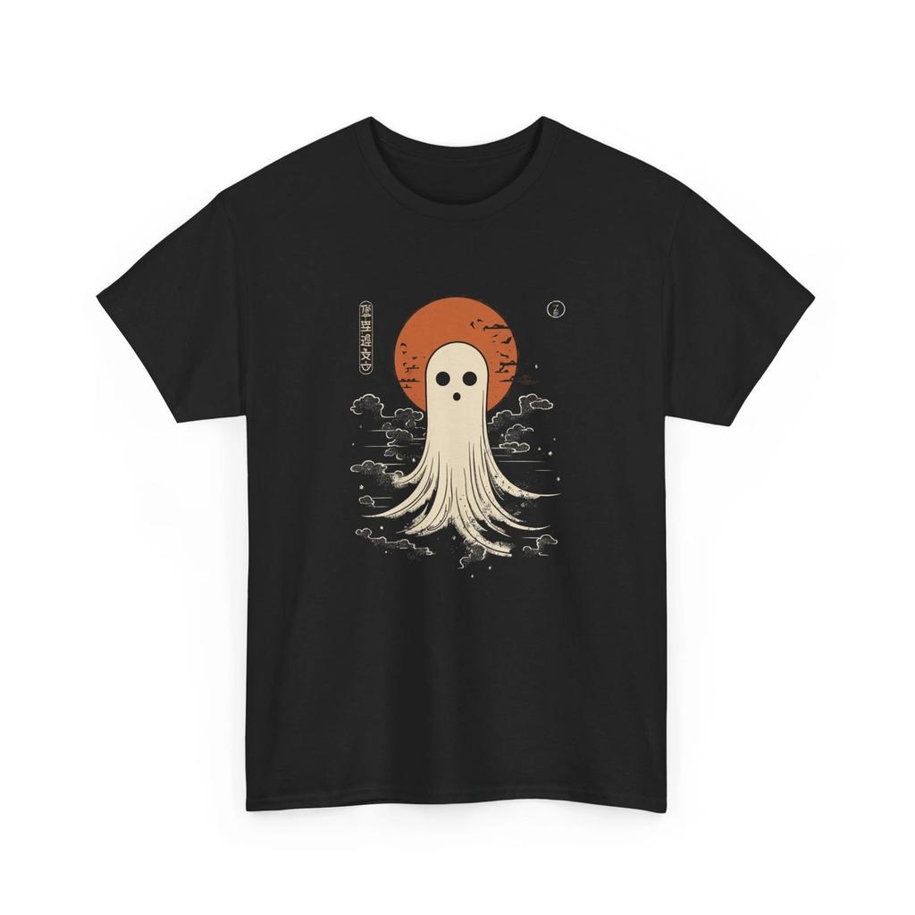 Japanese Spooky Ghost T-Shirt | Japanese Flag Retro Tee | Nihon Style Shirt