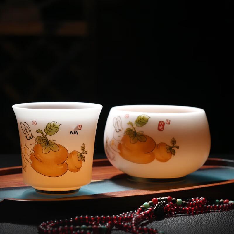 Chaxun Gilt-Edged Ice Jade Porcelain Tea Tasting Cup