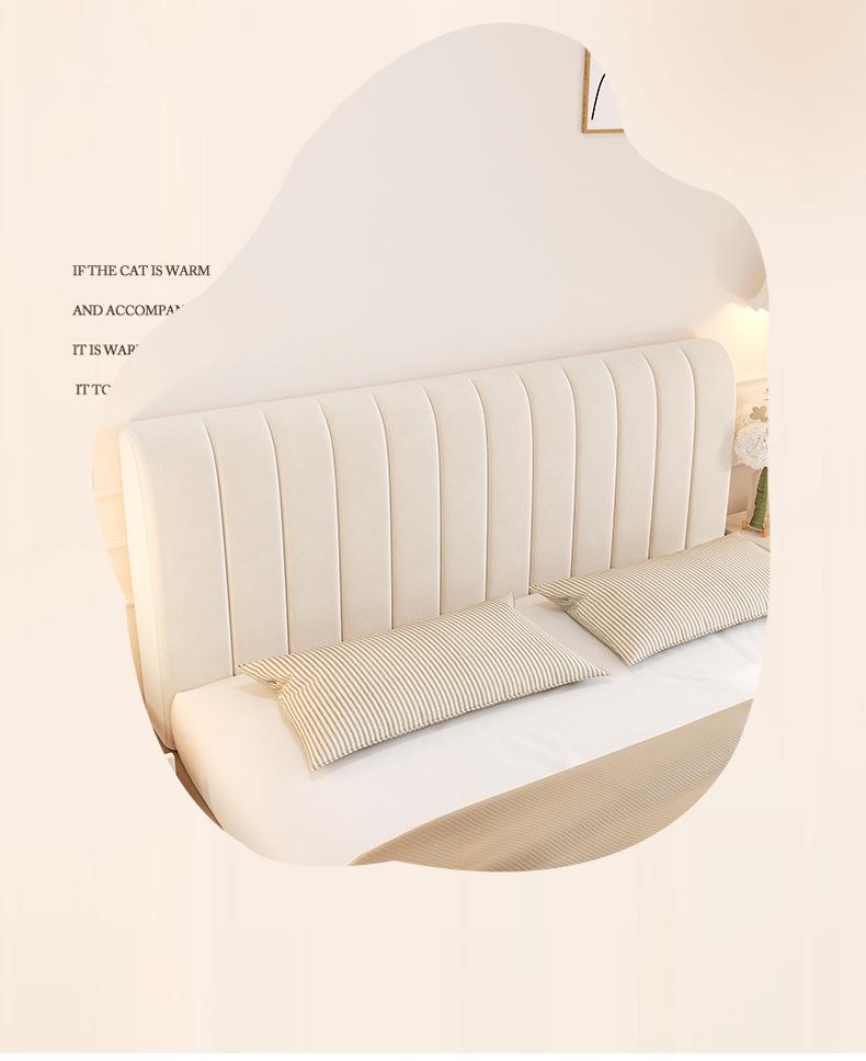 Plush Upholstered Bed Headboard Cover - Thick, Soft, Universal Anti-Collision & Dustproof Full Coverage Backrest Cover