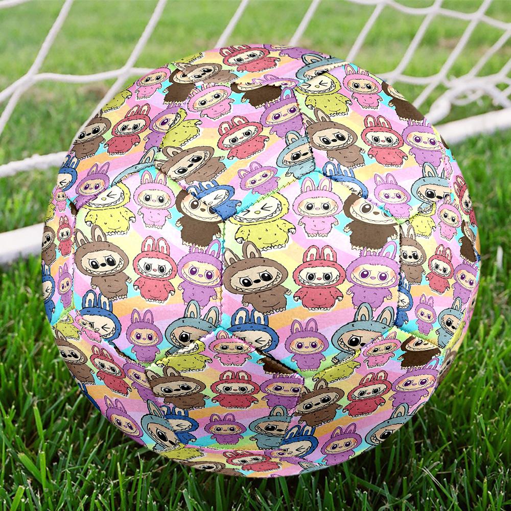 Labubu Print Size 5 Soccer Ball, Standard Match Football for Sports Game and Team Practice, Ideal Gift for Soccer Fans