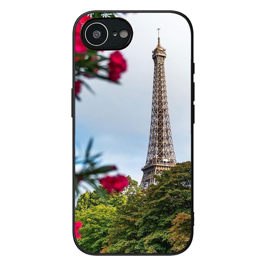 Love Paris Eiffel tower pink Phone Cover Case for Apple iPhone 16 15 14 Plus 13 12 Mini 17 Pro Max + ProMax 16E Air 16+ Casing