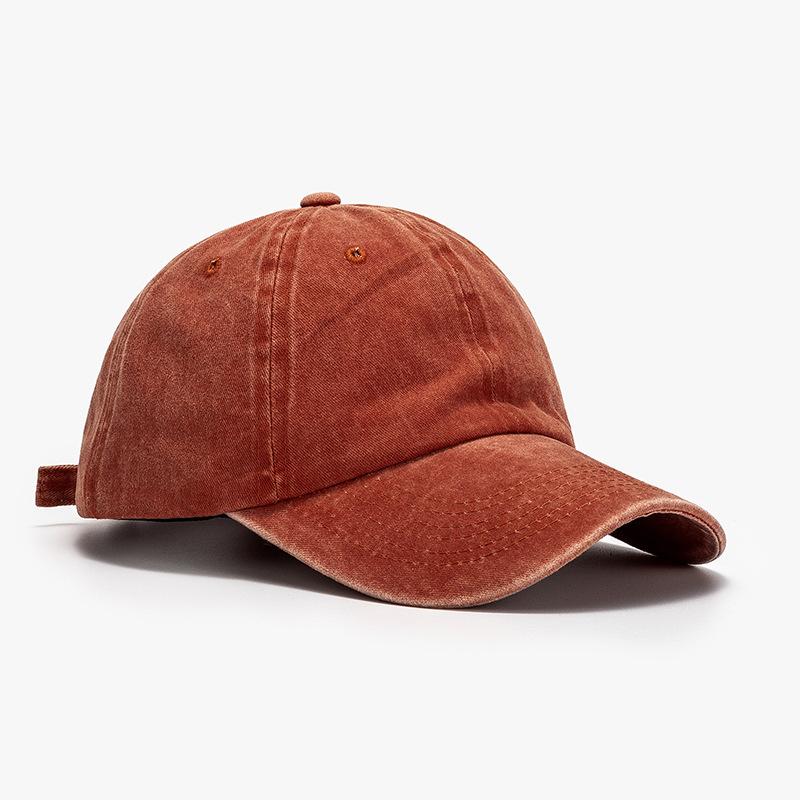 Hat Men's Trend Cap Women's Trend Brand Spring and Summer Versatile Washed Retro Soft Top Sunscreen Baseball Cap
