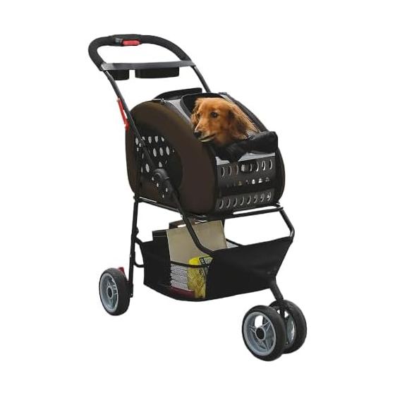 Iris Ohyama 4WAY Pet Cart FPC-920 Brown