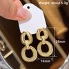 Xiaomi Huitan Luxury Gold Color Women Drop Earrings Circle Linked Design Party Wedding  Accessories Jewelry Inlaid Shiny CZ for Lady