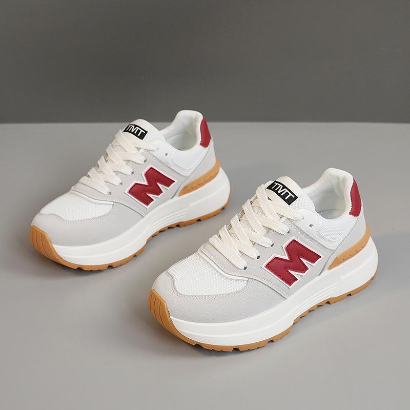 

[Customized] JCF2708 new 2025 popular dad shoes women s shoes Korean version thick sole heightening trend breathable 35