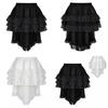 Gothic Punk Skirt With Lace Hem For Alternative Fashion And Daily Wear