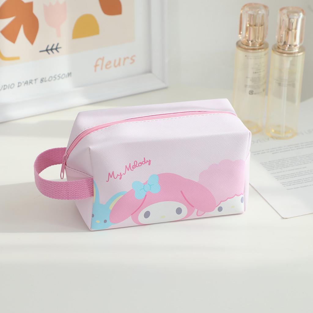 Head Pochacco Polka Dots Pu Travel Storage Bag For Cosmetics And Use Stationery