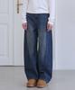 MICANE Blake Fringe Line Wide Denim Pants