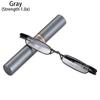 Mini Slim Reading Glasses Unisex Portable Presbyopic Glasses With Pen Tube Case Spring Hinge Men Women Vision Care +1.00~+4.00