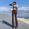 Slightly Flared Jeans Women's Autumn and Winter Korean Style Retro Hot Girl Slim Fit Slimming Small Figure High Micro Horn
