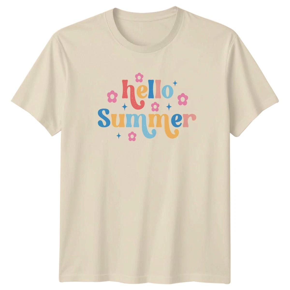 Hello Summer Womens T-Shirt Summer Gift For Her M