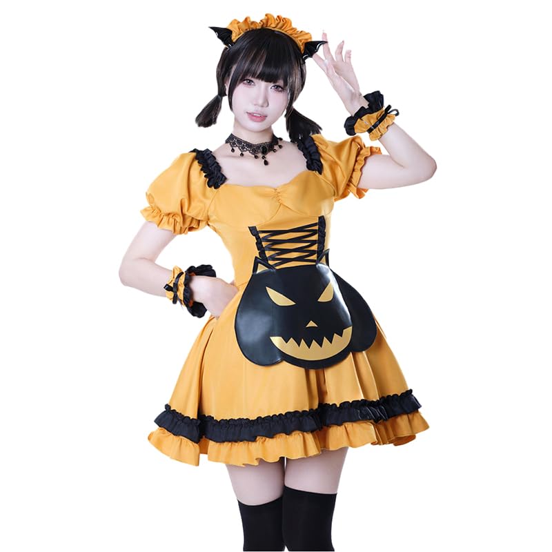 

style for Halloween Halloween cosplay costume for adult maid adult popular photo school school festival cosplay [RidrificM8] [New 2024] women, apron,