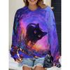 Summer Women's 3D Printed Crew Neck Long Sleeve T-Shirt Fashion Versatile Trend Breathable Casual