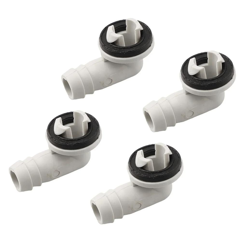 Plastic AC Drain Hose Connector Elbow With Rubber Seal For Ring For Durable And Secure Air Conditioner Drain Hose Water Flow