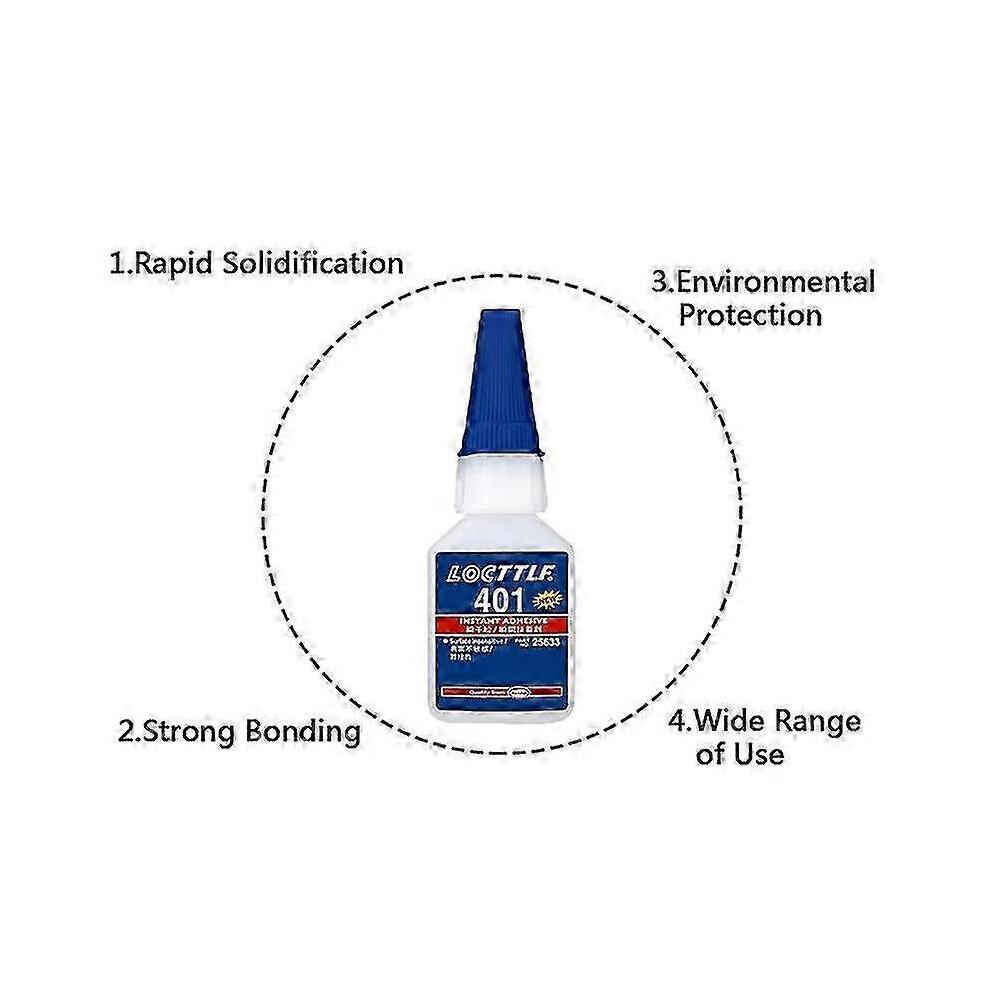 1pc 20g Loctite 401 Instant Adhesive Bottle Stronger Super Glue Multi-purpose(FJ22) Less
