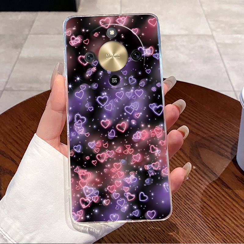 For Honor X9d 2025 Case Clear Luxury Cute Love Rabbit Funny TPU Soft Silicone Phone Case For Honor X9d 5G Transparent Back Cover