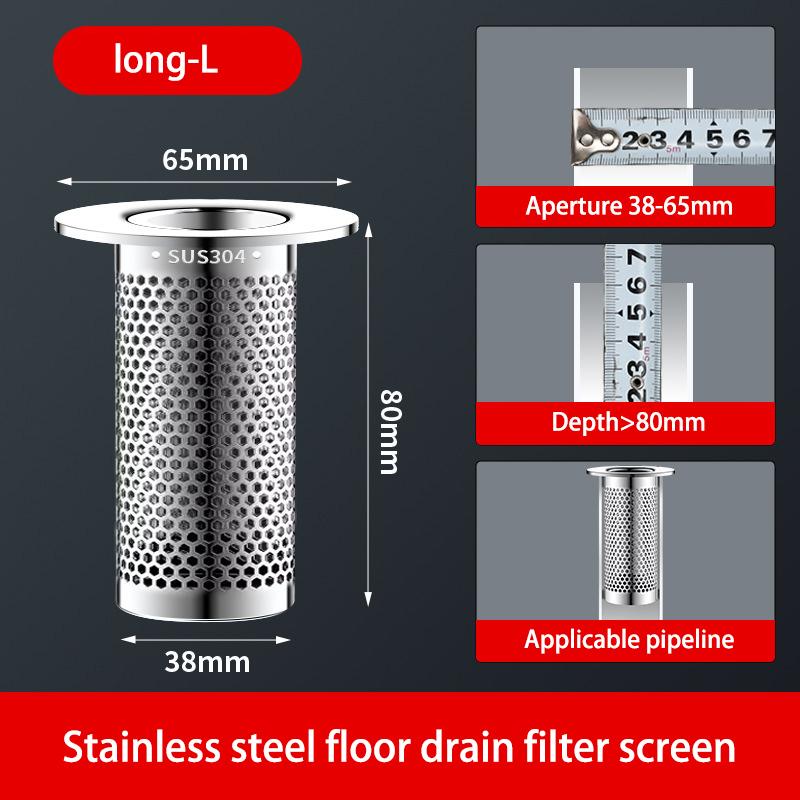 304 Stainless Steel Floor Drain Net Basin Anti-odor Drainer Bathroom Wash Basin Anti-clogging Filter Universal