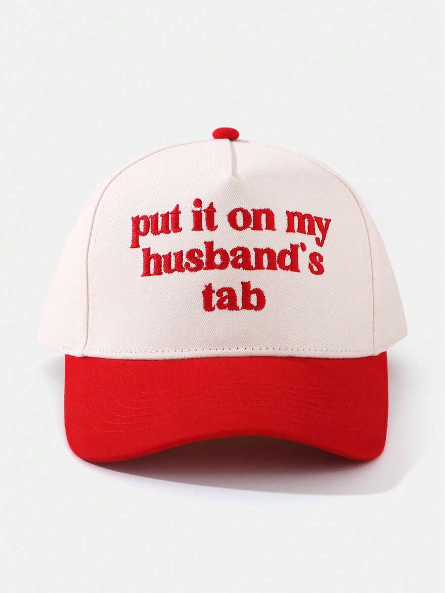 Embroidered Put It On My Husbands Tab Baseball Cap Casual Sun Protection Hat