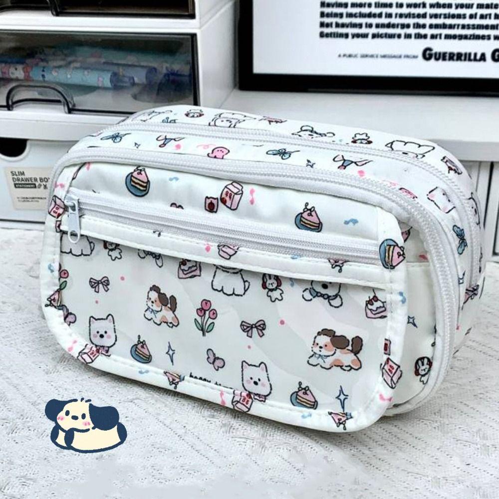 Multifunctional Pen Bag Large Capacity Stationery Bag New Pencil Case  School Office