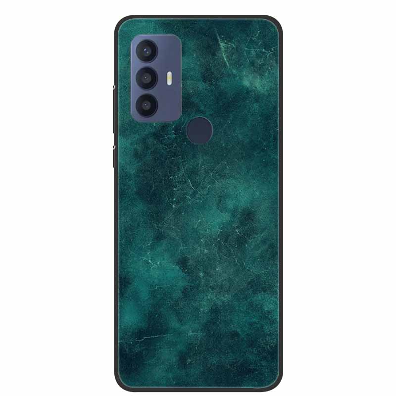 For TCL 30 SE Case Soft Silicone Marble TPU Black Cover for TCL 305 306 30SE 6.52'' Phone Back Cases for TCL30SE 6165H Coque New