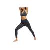 Adidas Solid Color Logo High Waist Tight Fitness Pants Women Bottoms Dark-Gray HD4423