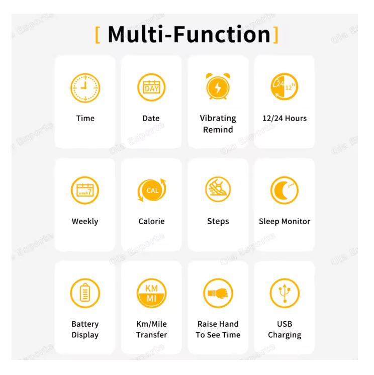 2026 New LED Digital Smart Bracelet Monitor Vibration Alarm Wristband Smart Bracelet Waterproof Smartband for Student Smart Band