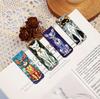 5PCS Elegant Cat Magnetic Bookmarks Harajuku Aesthetic Painting Reading Items Office For Pages Books Readers Stationery Supplies
