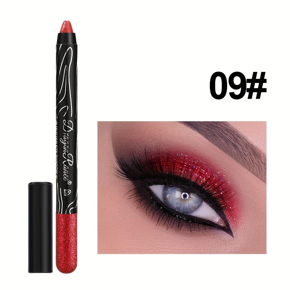 12-Color Eyeshadow Pencil Vibrant Matte Metallic and Shimmery Effects Creamy Waterproof Formula Eyeshadow Stick Long-Lasting Smudge-Proof Makeup