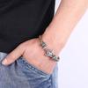 New Stainless Steel Anchor Bracelet Men's Jewelry Punk Black Woven Genuine Leather Bracelet Charm Vintage Gifts