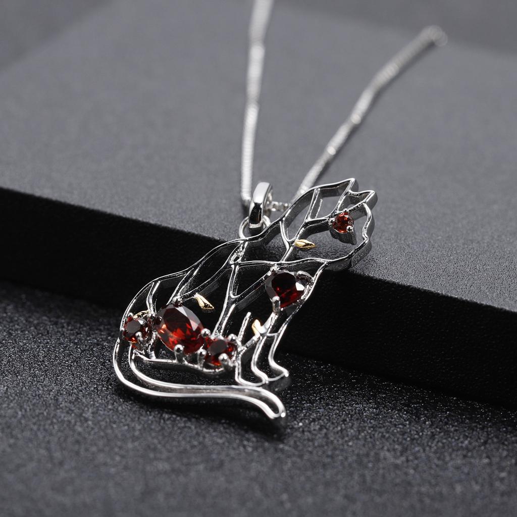 Original Designer Irregular Geometric Gemstone Pendant, Personalized Style 925 Silver Inlaid with Natural Colored Gemstone Necklace Pendant