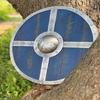 45.72 Cm Wooden Viking Shield, Viking Warrior Shield, Valhalla Round Viking Shield, Ideal for LARP, Battle Cosplay, Home Decor