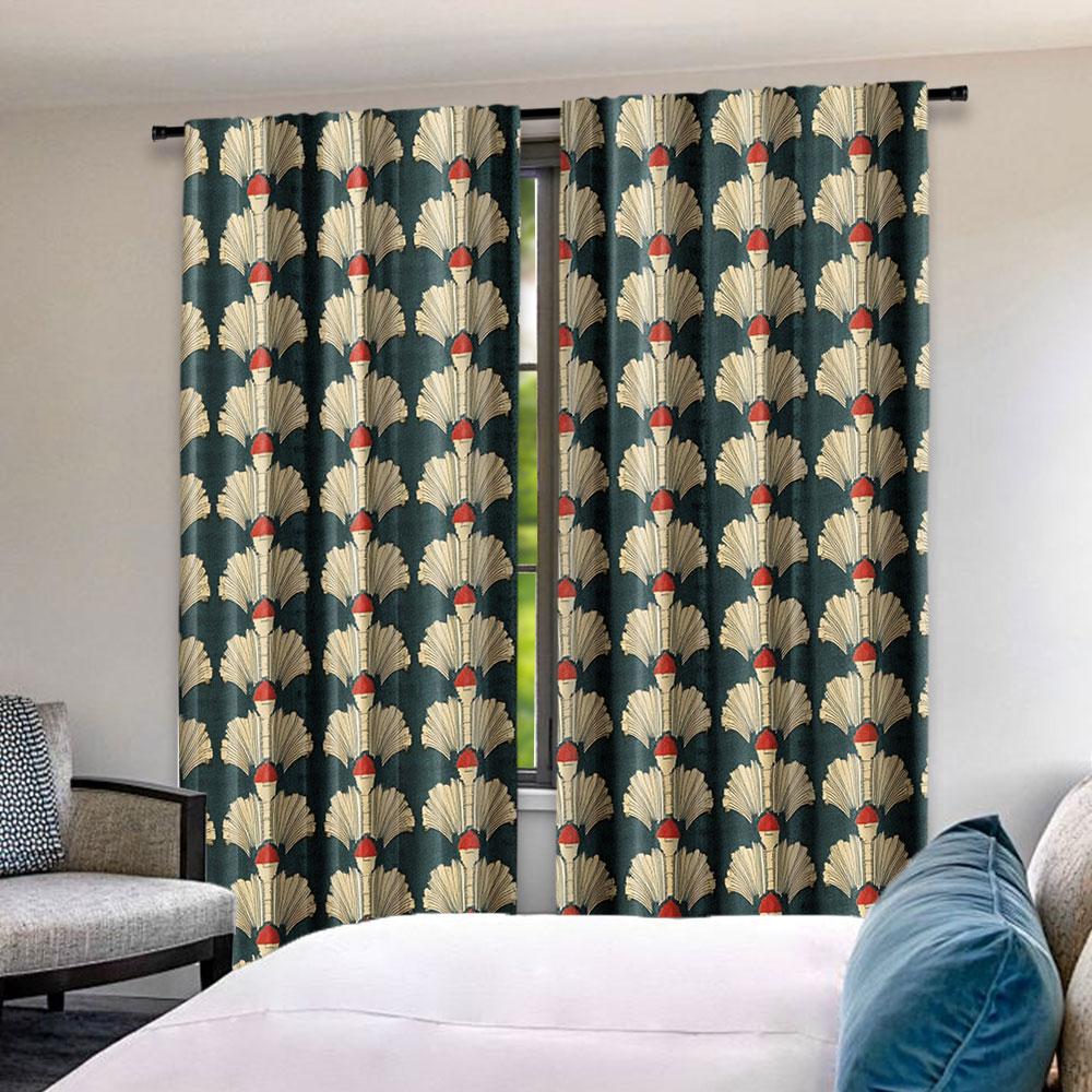 Floral Curtains Art Nouveau Style Romantic Flowers Nature Design Bedroom Bathroom Living Room Dining Kitchen Study Curtain Set Of 2 Made Polyester