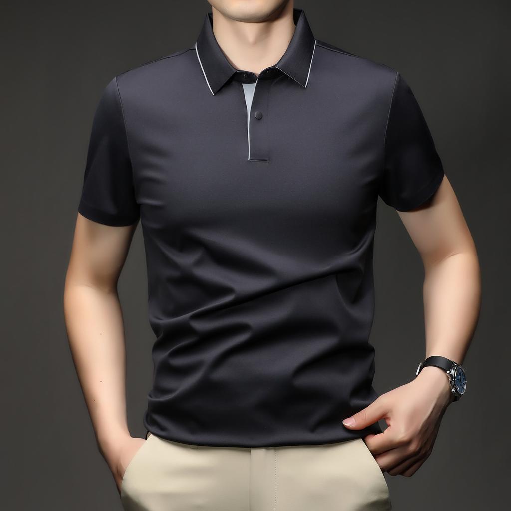 Short Sleevepolo Men's Summer Business Casual Loose Fit Versatile T-Shirt