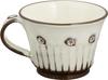 Coffee Cup X 210cc Powdered Shinogi Coffee Bowl Plate Pottery Mino Ware Made In Japan Ale-net 9 H6.7cm
