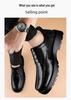 Men's British Style Leather Shoes, 8cm Lift, Thick Sole, Lace-Up, Formal/Casual, Top Layer Cowhide, Soft Sole