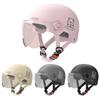 Cartoon Bear Electric Bicycle Helmet With Goggles Universal Half Helmet  Universal