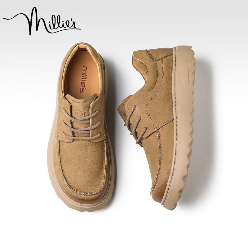 Millies Men s Round Toe Casual Leather Shoes 40