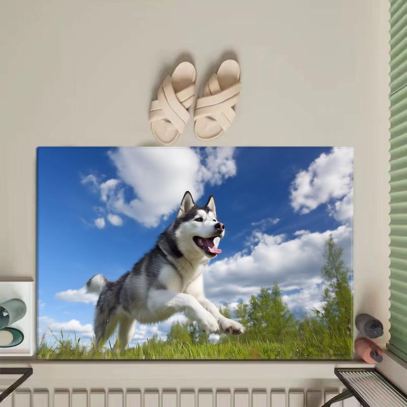 Cute Dog Mat For Bathroom Pet Pattern Floor Rug Doormat Small Toilet Carpet Soft Absorbent Mats