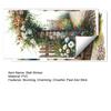 Flowers Fairy Door Wall Sticker Removable Garden Gate Path Decals Peel And Stick Art Mural for Baby Nursery Bedroom Living Room Decor
