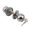 1 Piece Aluminum Alloy Globular Door Knobs Rotation Lock Knobset Handle Metal Door Knob With Key For Bedrooms Living Rooms