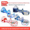 Kids' Indoor/Outdoor Tent Playhouse with Tunnel and Ball Pit