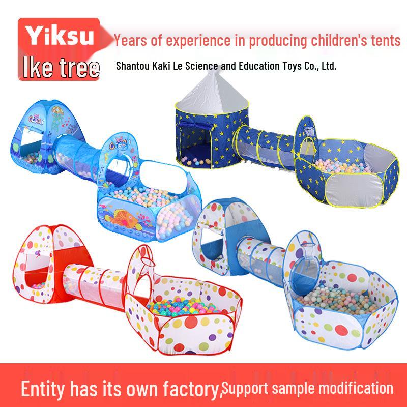 3-in-1 Kids' Yurt Play Tent and Tunnel Set for Indoor/Outdoor Use