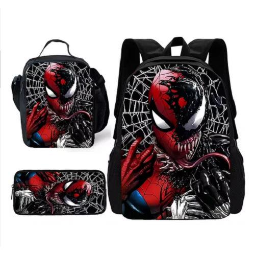 Ensemble Trois Pièces Cartable Scolaire pour Enfants, Cartable École Primaire, Sac Bandoulière Imperméable en Polyester, Trousse à Crayons. Ship according to the picture