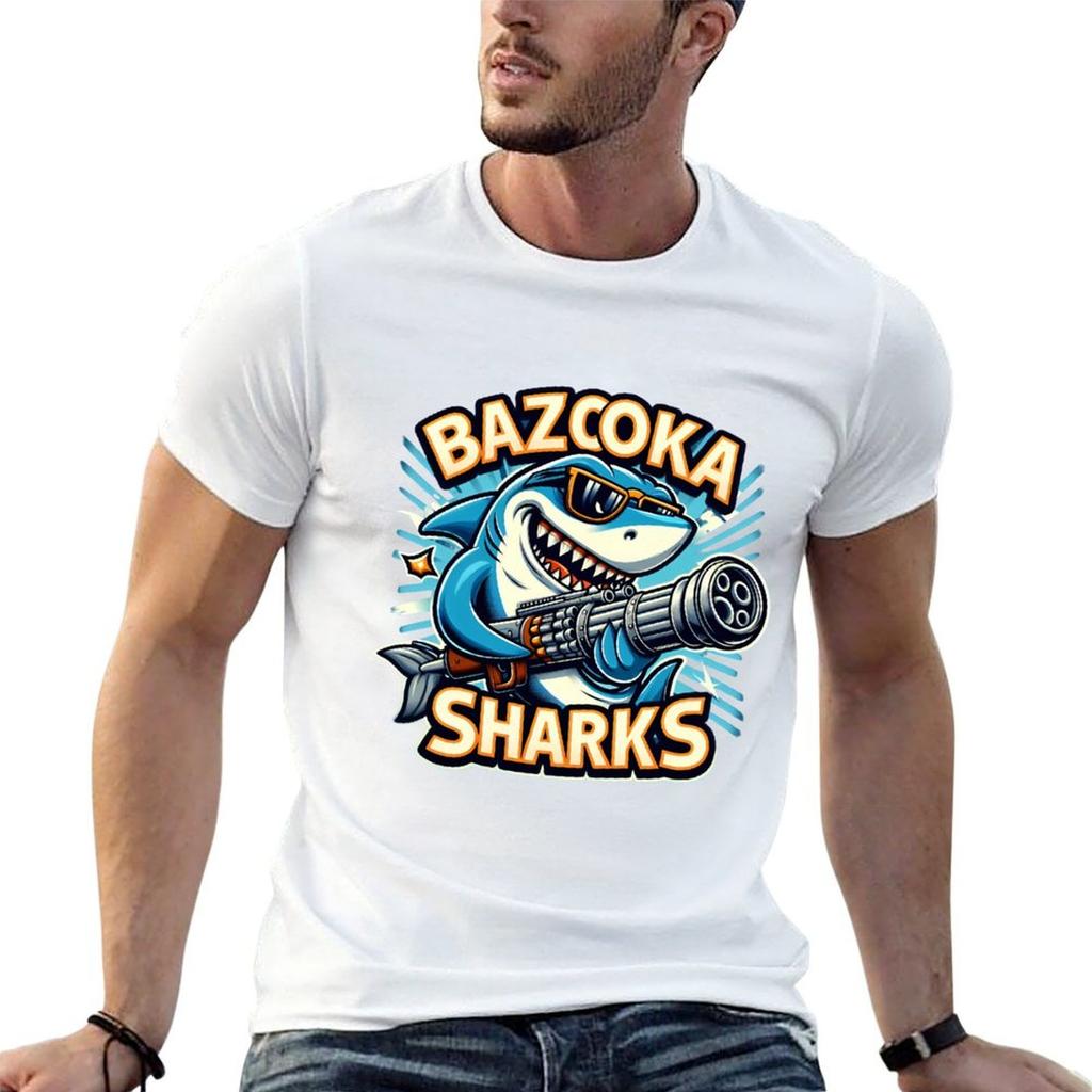 Bazooka Sharks Tshirt Unisex T Shirts Cotton Unisex T Shirts High Quality Luxury Brand Unisex T Shirt Luxury Tshirt